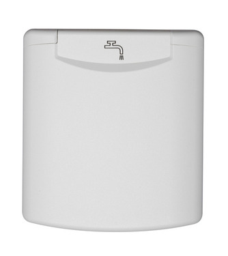 Goulotte de remplissage à rabat magnétique, blanc, sans couvercle ni serrure