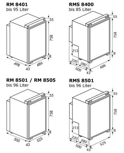 Absorber jääkaappi RMS8501L re.96L