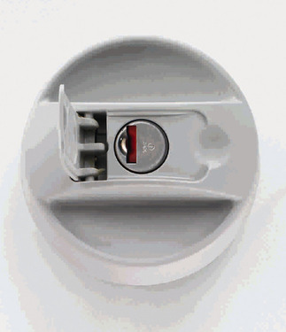 Serratura del serbatoio con tappo bianco senza cilindro e chiave