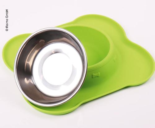 Gamelle pour chien en acier inoxydable FRIDA avec base en silicone