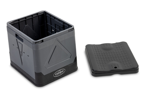 Klapptoilette S grau/schw