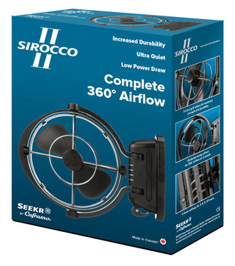 Ventilator Sirocco II 12 / 24 V - Schwarz