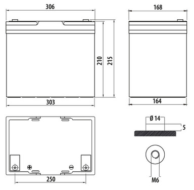 Hlubokotlaká AGM baterie 90 Ah