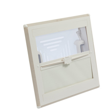 Hotte de toit en verre dépoli 400x400mm avec store + moustiquaire