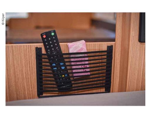 KIIPER-Mini opbergnet set 3, voor 200mm installatiebreedte, zwart gelinieerd