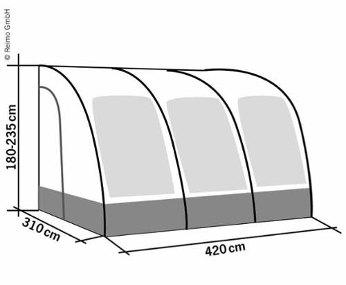 Wohnwagenvorzelt aufblasbar ESPRIT 420 PRO