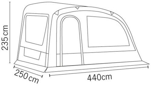 Auvent gonflable pour ADRIA ACTION AIR 391