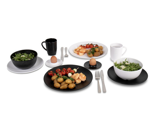 Geschirrset LUND schw 16T