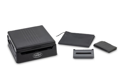 Klapptoilette M grau/schw