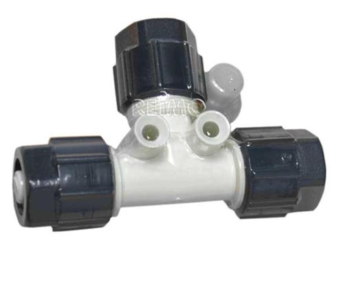 T piece with 3 fittings