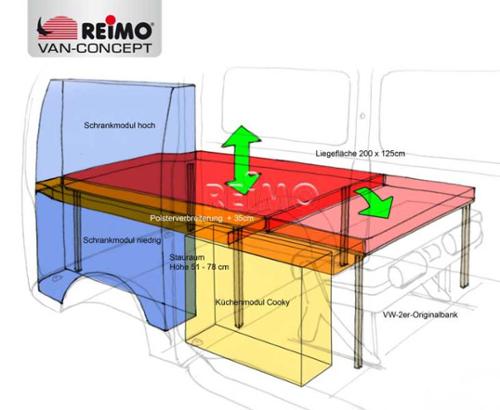 VW T6/5 Letto Maxi Bike & Surf Maxi per retrofitting