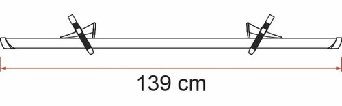 Rail Premium Fahrradschiene XL 139cm, silber