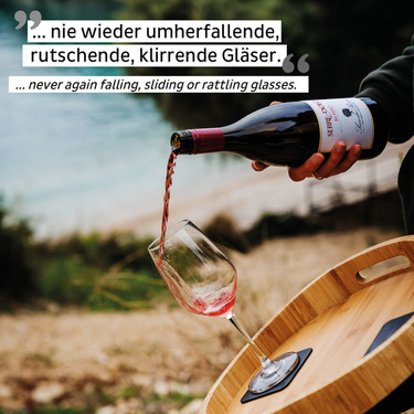 Bicchieri da vino set di 2 calamite, incl. 2 piattini a calamita