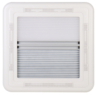 40x40 Dauchhaube dunkel getönt mit Nachtverriegelung