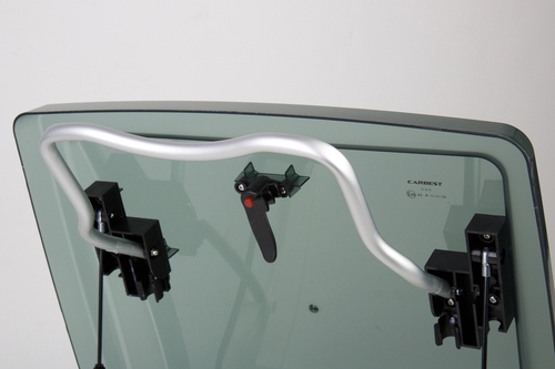 40x40 Dauchhaube dunkel getönt mit Nachtverriegelung