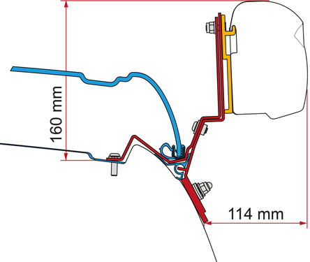 Fiamma awning adapter for awning F35 Pro