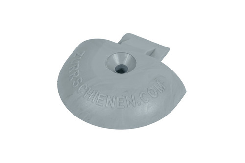 Endstück hellgrau rund