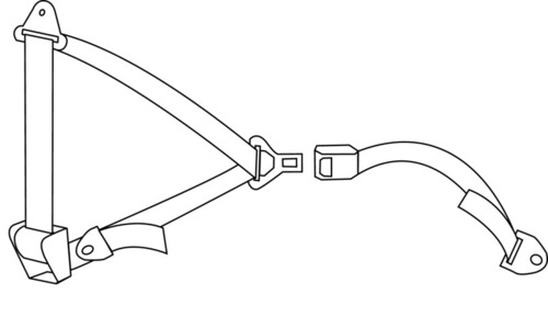 Three-point special automatic seatbelt
