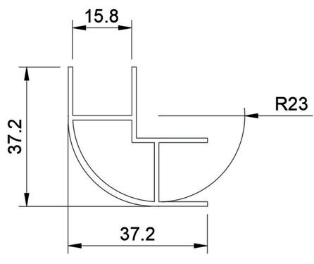 VAN-Möbeleckprof.2,2m2sil