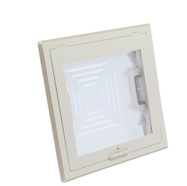 Hotte de toit en verre dépoli 400x400mm avec store + moustiquaire