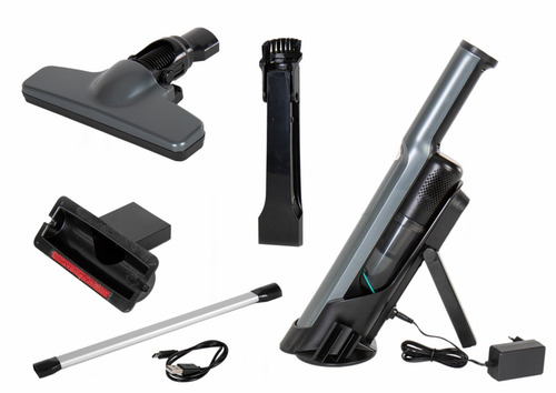 Ledningsfri støvsuger 230 V / 200 W med USB - sølvgrå