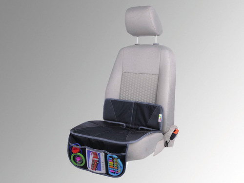 Seat cover with organizer, black