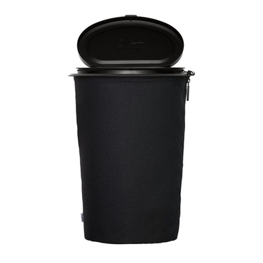 Flextrash waste bin, 9L, black, biodegradable material