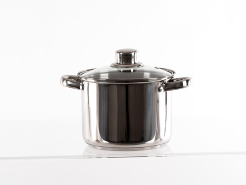 Set de casseroles de camping avec couvercle en verre, acier inoxydable, 6 pièces