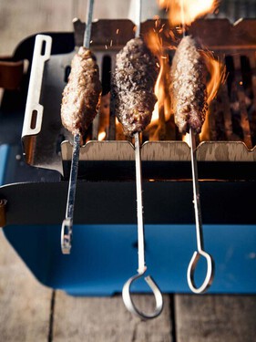 Tischgrill UNA, grau