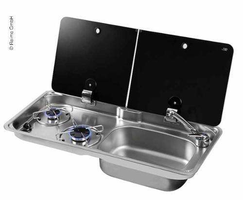 Campingbussæt 50 KC - kombination af komfur og indbygget køleskab